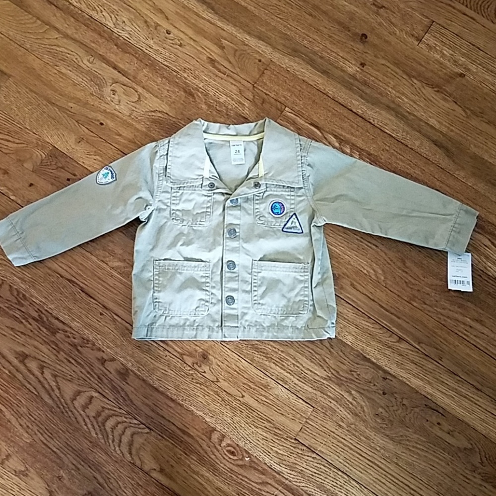 NWT Carters khaki jacket, boys 24M